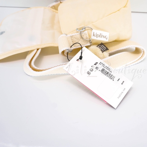 Kipling Sabian Crossbody Mini Shoulder Bag Polyamide AC8280 Pale Daffodil Yellow - Picture 12 of 12